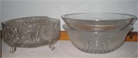 4 Pressed Glass Bowls