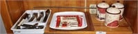 Flatware- 3 Pc Canister Set-Serving Trays