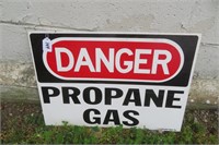 Danger propane Gas metal sign 36x48"H