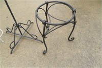 3 metal plant stands 15-28"H