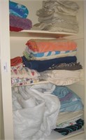Cabinet Contents of Bed Linens & Towels
