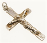 Sterling Silver Crucifix Pendant 8.6g