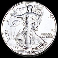 1939 Walking Half Dollar CLOSELY UNCIRCULATED