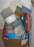 Large Box of Plastic Containers