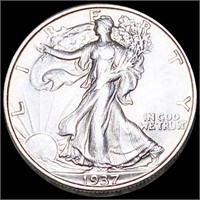 1937 Walking Half Dollar ABOUT UNCIRCULATED