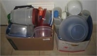 2 Boxes of Plastic Containers