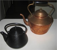 Cast  Iron Teapot-Copper Teapot-Lot of Teas