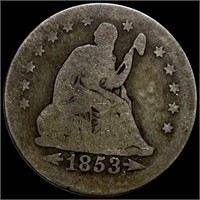 1853 Seated Liberty Quarter NICELY CIRCULATED