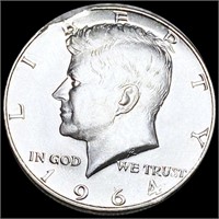 1964 Kennedy Half Dollar UNCIRCULATED CLIPPED