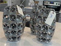 4PC METAL VASES