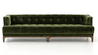 New Four Hands Dylan Mid Century Olive Tufted Sofa