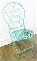 Painted Metal Folding Patio Chair