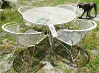 Metal Patio Table & Four Chairs