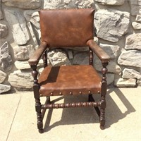 Leather Courthouse Arm Chair
