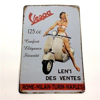Vespa 125 cc Metal Sign
