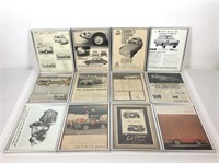 (12) Classic Cars Framed Articles