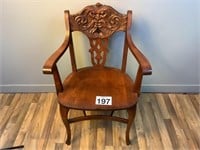ORNATE CARVED WOOD CHAIR