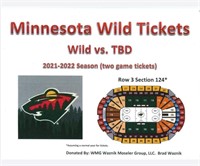 MN Wild tickets (2) & Swag donated by...