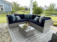 4PC OUTDOOR WICKER PATIO SET