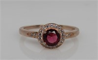Pink Sapphire & Diamonds Ring