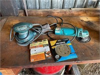 Makita cut off grinder; B&D palm sander