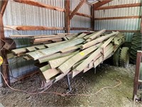 large load of lumber on trailer