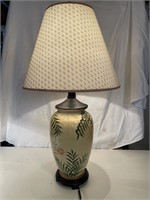 PORCELAIN FLORAL & FERN TABLE LAMP