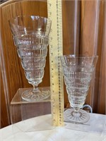 VINTAGE ICE CREAM STYLE GLASSES - SET OF 2