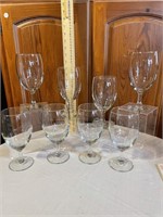 CRYSTAL WATER GOBLETS - 8 PCS.