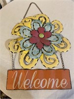 METAL "WELCOME" SIGN - NICE COLORS