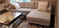 L SHAPED COUCH W/PILLOWS