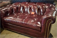 Leather Love Seat (red)