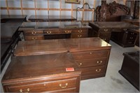 3 Desks, 3 (2) drawer lateral file cabinets