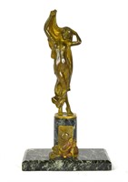 Bronze Sculpture on Marble Base