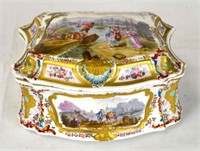 German Painted Porcelain Box
