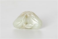 Chinese Carved Jade Melon Pendant