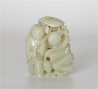 Chinese Carved Double Jade Figure