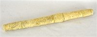 Japanese Dagger w Carved Bone Handle & Scabbard