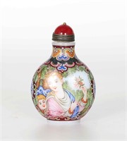 Chinese Enamel Perking Glass Snuff Bottle