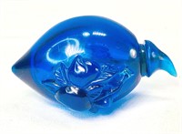 Chinese Blue Perking Glass Snuff Bottle