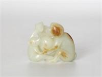 Chinese Carved Jade Figure Group of Monkeys