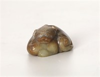 Chinese Carved Brownish Jade Figure of Animal