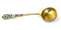 Russian Silver Enamel Spoon