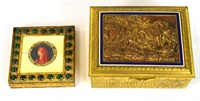 Two European Gilt Bronze Boxes