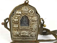 Tibetan Silver & Copper Buddha Box