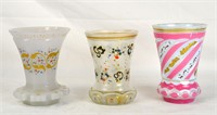 Three Pcs of European Cut Glass Cups