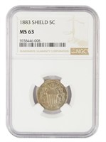 Choice 1883 Shield Nickel