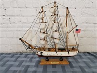 USCGC Eagle Replica 3-Mast Ship on Stand