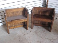 Wood step shelves