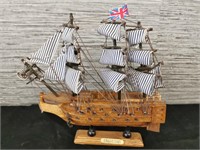 H.M.S. Victory Mini 3-Mast Wooden Ship Replica